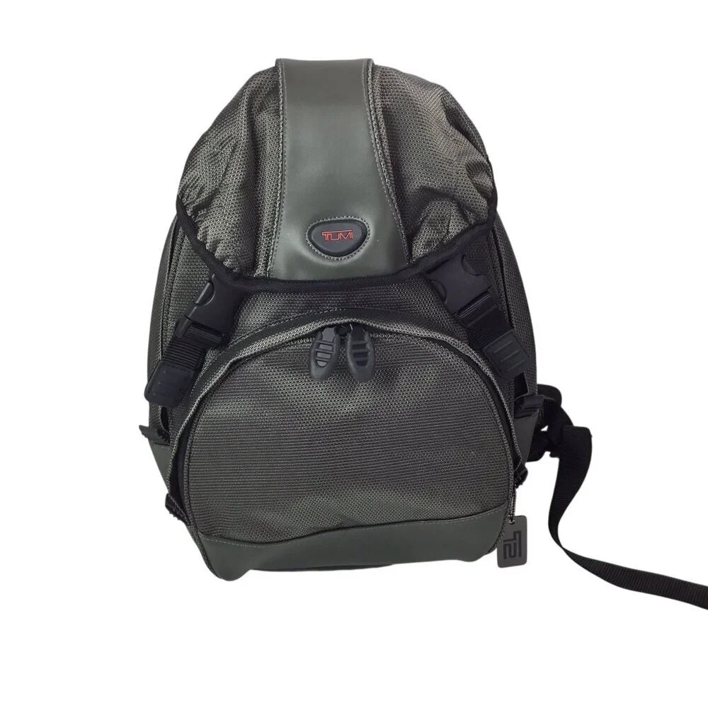 Tumi T2 Backpack Laptop Travel Bag Tech Ballistic Daypack Gunmetal Gray Padded